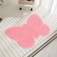 Butterfly Bathroom Mat Creative Cartoon Toilet Bathroom Anti-Slip Mat Home PVC Foot Scrubbing Shower Toilet Bath Anti-Slip Floor Mat Massage Anti-Slip Sturdy Bathroom Mat 53 X 35CM Large Size - Multicolor - View 1