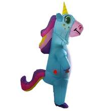 Custom Unicorn Inflatable Mascot Costume, Inflatable Doll Set For Flyer Distribution, Cartoon Mascot Character Costume, Personalized Plush Doll Set, Halloween Costume - Colorful Unicorn - View 9