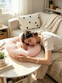 1PC Ultra‑Soft Seat Cushion With Lumbar Support, Non‑Slip Backrest Pad For Office, Patio & Dining Chairs, Comfort Seat Pad Ideal For Elderly, Office Workers, Students, Perfect Back‑To‑School & Christmas Gift For Home Desk Use - Ins-style Solid Color Macaron Seat Cushion - View 4