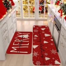 1/2/3 buah Keset Dapur Bertema Natal, Keset Dapur Flanel, Lembut, Nyaman, Menyerap, Anti Selip, Dengan Alas Anti Selip, Dapat Dicuci dengan Mesin, Cocok untuk Pintu Masuk, Ruang Tamu, Kamar Tidur, Dapur, Ruang Makan, Kamar Mandi, Ruang Cuci, Teras, dan Dekorasi Liburan, Keset Lantai Rumah Multifungsi, Keset Pintu Masuk, Karpet Dekoratif Natal - MultiWarna - View 1