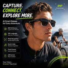 Fashion AI Smart Glasses, Supports 100+ Languages Voice Translation, 800W Camera, Vlog Recording, Bluetooth Calls, Music And Voice Recording, Modern Half-Frame Design, Unique Gift For Christmas, Birthday And Special Occasions - View 18