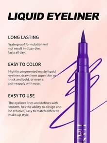 HANDAIYAN Set Eyeliner Cair Warna-warni 12 Buah: Cepat Kering, Anti Luntur, Sangat Cerah, Set Eyeliner Cair Matte - Set Hadiah Liburan Halloween, Natal, dan Cosplay. Kosmetik. Perlengkapan Pesta. Pilihan Warna Terbaik. - Hooked On You - View 6