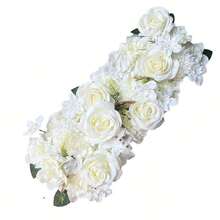 50cm 奢華白色玫瑰人造花 婚禮桌面主花 背景牆拱門裝飾花 派對戶外花園裝飾花 - 多色(大麗花玫瑰) - 查看 9
