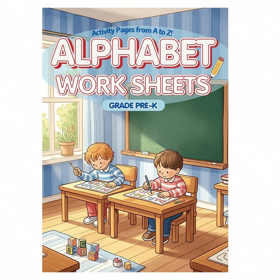 A-Z Alphabet Learning & Writing Practice Notebooks, ABC Letter Recognition, Uppercase And Lowercase Writing, Alphabet Activity Worksheets, Tracing And Early English Skills For Classroom And Home Practice - Alphabet Activity Practice - View 1