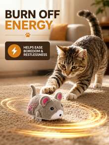 Automatic Cat Toy For Indoor Cats, Electric Moving Mouse Toy With Random Path And Fun Sounds, Interactive Chase Toy For Kittens And Adult Cats, Indoor Exercise And Play - Multicolor - View 8