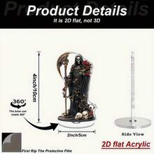 2D Acrylic Desktop Decor, Day Of The Dead Halloween Home Party Decoration - I - View 3