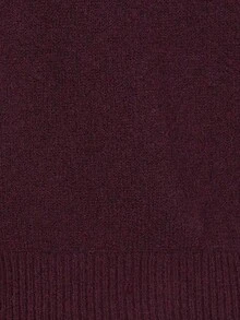 DONICY Cardigan Rajut Pendek Longgar Wanita Warna Burgundy dengan Kerah Bulat dan Kancing Emas Timbul Bergaya Vintage, Jaket Lapisan Lembut dan Nyaman untuk Pemakaian Sehari-hari di Musim Semi dan Gugur - Burgundy - View 3