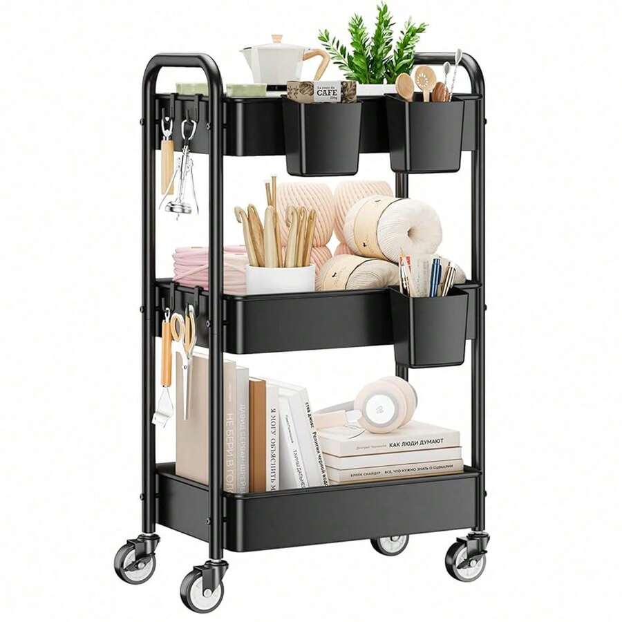 Multipurpose Carts & Push Cabinets - Black - View 1