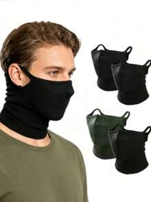 1pc/2pcs/3pcs Spring/Summer Outdoor Cycling Mask Windproof Cycling Face Cover Headgear Unisex Motorcycle Head Cover Breathable Face Mask - Multicolor - View 3