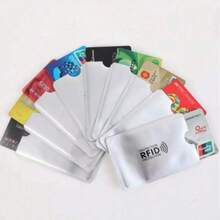 2/10pcs ID Card Holder, Signal Blocking, Protects Personal Information, Laser Appearance, Lightweight And Portable, Suitable For Storing Campus Card, Bank Card, ID Card, Exhibition Badge, Bus Card, School Supplies, Card Holder, ID Sleeve, Christmas Gift - Multi-color - View 6