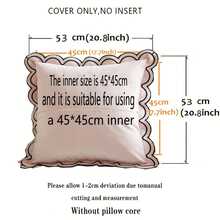 LCUHPCL 1pc Halloween Wavy Ruffle Pink Cute Little Ghost 3D Embroidered Pillow Case, Suitable For Bedroom, Living Room, Sofa, Daily Use, Party And Various Environments - Multicolor - View 3