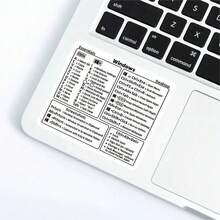 2pcs Laptop Keyboard Shortcut Stickers, Efficient Office Quick Reference Guide, Mini Size, Easy To Install And Remove, Universal Laptop, Perfect Gift For Colleagues And Friends - View 1