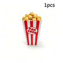 1/15/25/35/50/100pcsPack Kotak Popcorn Bergaris Merah - Wadah Popcorn dan Permen Kertas Mini untuk Pesta Karnaval, Perlengkapan Pesta untuk Malam Menonton Film - View 7