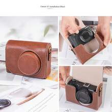 便攜式避震相機保護套，兼容 Fujifilm XM5 Xe5 X100vi X100v Xhalf、Powershot V/V1 GX/G7X2/G7X3 SX740/730/720HS IXUS860is、Rx1001/M2/M3/M4/M5/M6/M7 Zv1/Zv1m2 Zve10/Zve10ii A6400/A6000/A6100 Z30 - 查看 10
