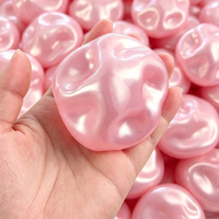 Macaron Pearl Color Jelly Squishy, Super Elastic Stretchable Transparent Liquid Stress Relief Finger Squeeze Ball, Glossy Gradient Sensory Decompression Toy, Portable Cute Hand Toy, Suitable For Adults And Children
