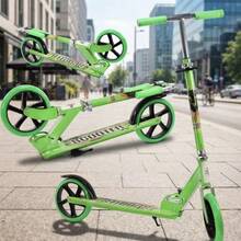 Non-Electric Folding Two-Wheeled Scooter/Scooter For Adults - Folding Giant Scooter With Brake, Durable Metal Housing, Cat Polyurethane (Non-Electric), Random Colour - Multicolor - View 4