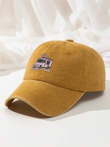 1pc Keepin It Cool Ice Cream Truck Baseball Cap Washed Polyester Distressed Dad Hat Casual Adjustable Size Printed Retro Sun Cap - A - View 13