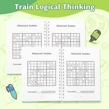 Sudoku Logic Puzzle Notebooks, Number Reasoning, Focus, Observation And Problem-Solving Practice With Beginner, Intermediate, Advanced & Challenge Levels For Home, Classroom And Daily Brain Training - Sudoku Logic Training - View 4