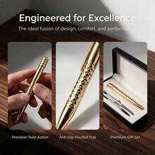 Premium Metal Click Ballpoint Pen, Business Neutral Pen, Stress Relief Rotating Ballpoint Pen, Gift Box Set - Sets - View 3