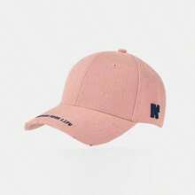 1pc New American Style Baseball Cap Wide Brim Big Face Slimming Fashion Embroidered Letter Deep & Oversized Hard Top Baseball Cap For Women - Multicolor - View 8