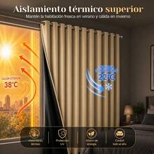 HOGAR YUME Curtains - Beige - View 4