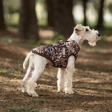 Dog Vest With Integrated Chest Harness, Fleece Lining, Reflective Webbing, Zipper Closure, Suitable For Small Dogs And Cats, Outdoor Warm Pet Padded Vest - Mocha Brown - View 16