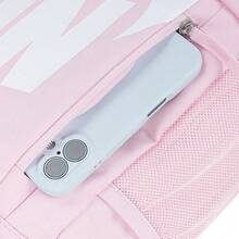 Nike ELEMENTAL 18L Letter Print Contrast Lightweight Practical Fabric Backpack Unisex Foam Pink/White - Pink - View 7