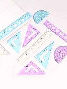 4-Piece Drawing Ruler Set, Creative Bendable Rulers, Handy Tools For Measuring Everyday Items, Must-Have Stationery For Studying, A Gift For Friends DIY School Supplies - Sets - View 4