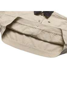 Adidas Originals Women's Sports Jacket P ESS TT Casual Colorblock Turn-Down Collar Canvas Short Jacket KE1069 - Grey Stone Khaki Brown - View 6