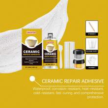 jakehoe Ceramic Repair Kit, Kintsugi Glue For Deep Bonding Of Broken Porcelain And Glass Cracks, Artistic Texture - A - View 7