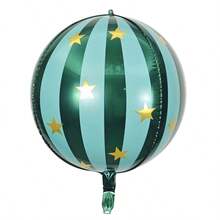 2pcs 22 Inch 4D Striped Star & 3D Round Foil Balloons, Birthday Party Decorations, Suitable For 1st Birthday Party Scene Decor - Star and Stripe Balloons - View 7