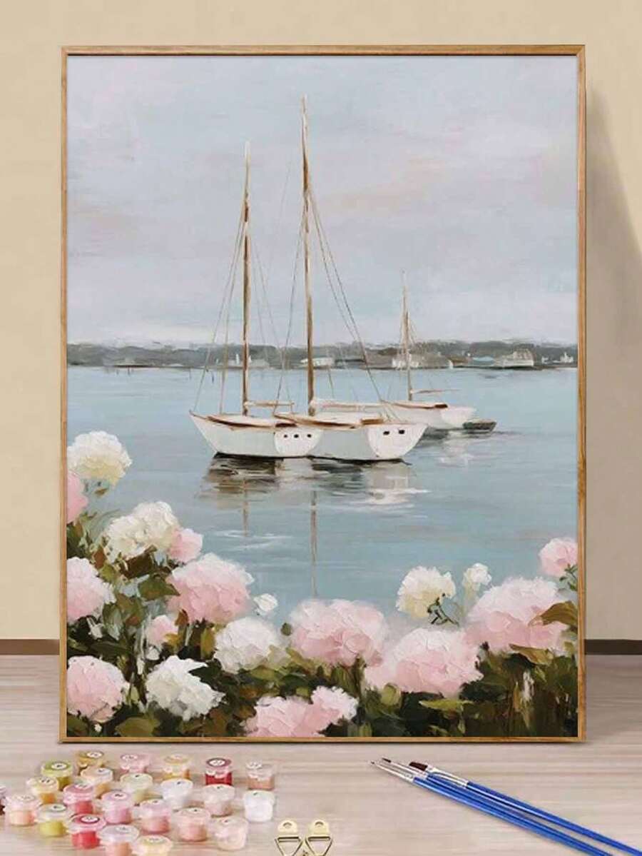 1 Digital Oil Painting Set, DIY Oil Painting Set, Retro Oil Painting Set, DIY Adult Hand-Painted For Gift Home Wall Decoration. - A - View 1