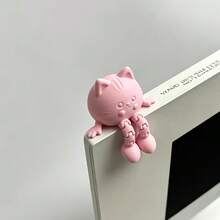 1 buah Hiasan Meja Kucing Kreatif, Figur Dekorasi Monitor Lucu, Desain Unik dan Keren, Bentuk Anak Kucing, Cocok untuk Monitor dan Meja, Hadiah Sempurna untuk Halloween, Natal dan Hari Raya, Dekorasi Rumah dan Koleksi - Satu ukuran cocok untuk semua. - View 2