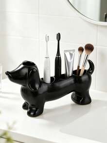Cute And Simple Sausage Dog Shaped Bathroom Storage Box Toothbrush Rack - Sausage Dog Electric Toothbrush Rack Storage Rack, Also An Elegant Choice For Decorating Rooms, Bedrooms And Home - Multicolor - View 2