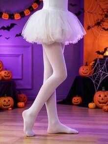 1pc Solid Color Fashion Kids Dance Tights, Girls Dance Practice Tights, Velvet Stockings, Suitable For All Seasons, Halloween, Multi-Color Options - Multicolor - View 6