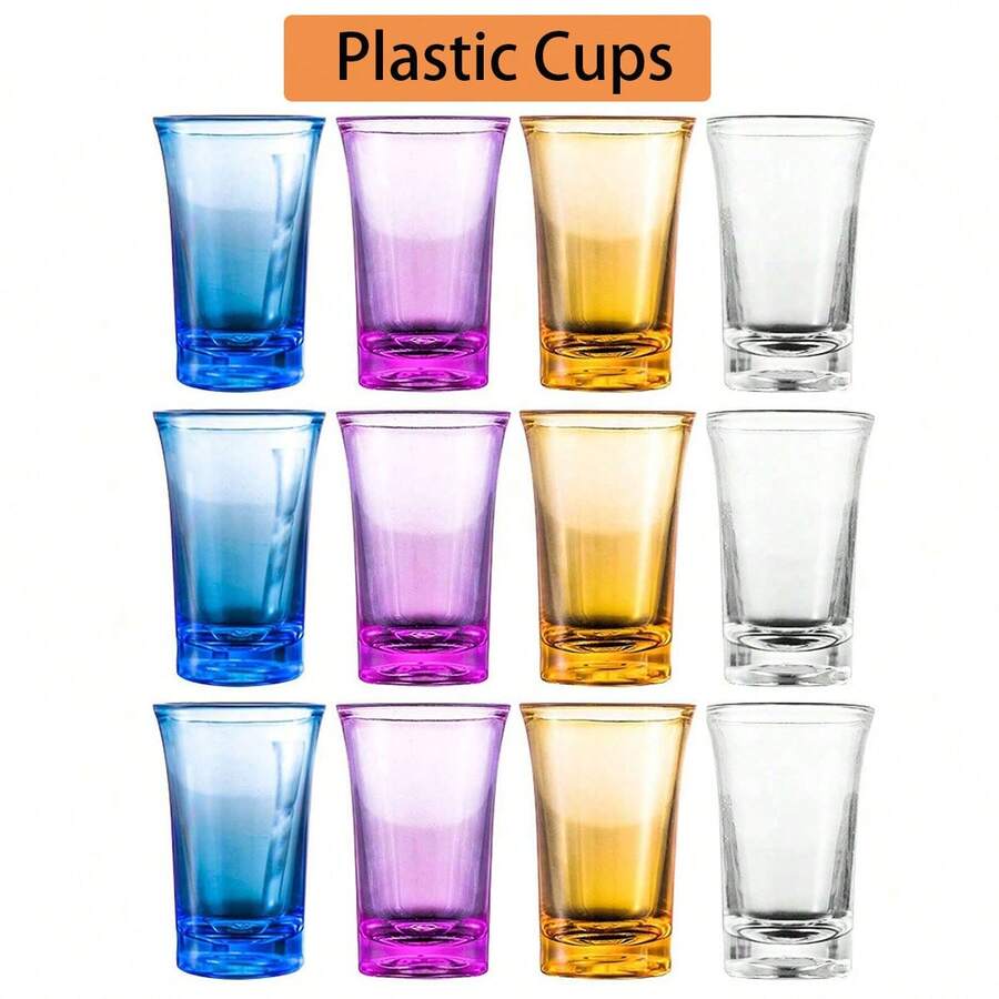 6pcs Small Plastic Acrylic Wine Glasses, Suitable For Bar, Pub, Club, Restaurant And Home Use - Perfect For Serving Juice, Beverages And Summer/Winter Drinks