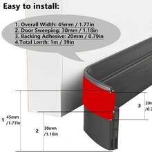 1pc Anti-Collision Door Sealing Strip, Back To School Supplies - White - View 11