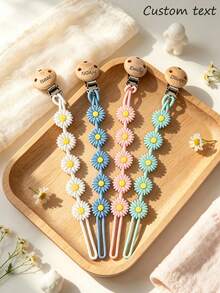 Personalized Name Gift, Floral Soothing Chain, Daisy Style Anti-Drop Chain - Multicolor - View 2