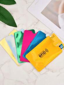 2/10pcs ID Card Holder, Signal Blocking, Protects Personal Information, Laser Appearance, Lightweight And Portable, Suitable For Storing Campus Card, Bank Card, ID Card, Exhibition Badge, Bus Card, School Supplies, Card Holder, ID Sleeve, Christmas Gift - Multi-color - View 7