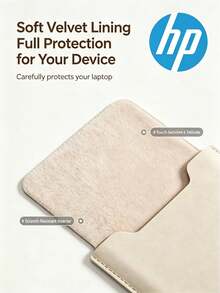 HP Cream Style/Minimalist Laptop Sleeve, Anti-Collision & Scratch-Resistant, Slim & Lightweight For A Bare-Machine Feel, Compatible With 14-Inch & 16-Inch Laptops, Perfect For Business Travel - View 6