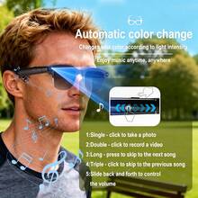 Fashion AI Smart Glasses, Supports 100+ Languages Voice Translation, 800W Camera, Vlog Recording, Bluetooth Calls, Music And Voice Recording, Modern Half-Frame Design, Unique Gift For Christmas, Birthday And Special Occasions - View 2