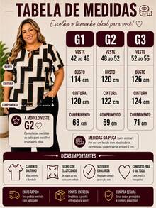 Plus Size Blusa Blusinha Camiseta Feminina Bata Manga Curta Verão G1 G2 G3 - Multicolorido - Visão 6