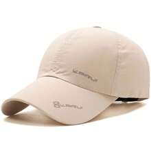 1 pieza Gorra de béisbol para hombre con estampado de letras transpirable - Caqui - Ver 6