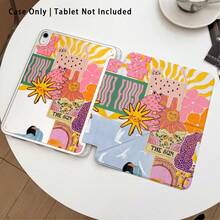 女款太陽向日葵貓咪拱門圖案彩繪效果平板保護殼附支架，相容 Honor 8/9/10/X8/X8A/X9/X8Pro/X9Pro、MatePad SE 11 吋/MatePad 11 吋/11.5 吋、MatePad Pro、Apple 10代/11代 2025 (A16)、Galaxy Tab A7/A9 及其他熱門機型 - 款式14 - 查看 2