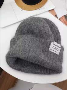 Women's 2026 New Winter Knit Beanie Hat, Fluffy Warm Earflap Hat, Face-Slimming Large Head Circumference Knit Cap - Multicolor - View 11