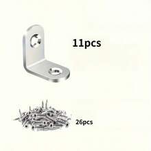 L-Shaped Angle Bracket, Metal Thickened Reinforced With Screws Set, Suitable For Wooden Furniture Chairs Drawers Cabinets, Missing Hardware Replacement Parts, Small Support Corner Brackets Fasteners - Multiple Styles - View 7