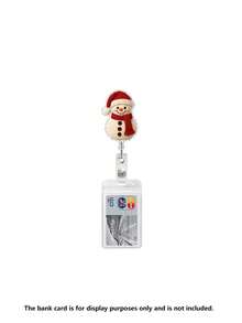 1 pièce Porte-badge rétractable thème Noël, porte-carte d'identité anti-perte, clip de badge design, convient pour le bureau, la conférence, l'exposition, l'événement scolaire, la fête de Noël, identification, rétraction et rebond fluides, clip sécurisé ne se détache pas facilement, thème Noël optionnel, accessoire d'identification thème vacances, cadeau de Noël - Noël - Voir 10