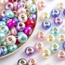 53/103 Multi-Colored, Large-Hole Beads With Mixed Colors And Round Spacer Beads, Suitable For DIY Necklaces, Bracelets, Earrings And Jewelry Making. - Assorted Colors - View 6