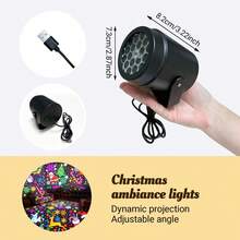 1PC Portable Low-Voltage 5V LED Projection Party Light, Suitable For Home, Stage And Christmas Decoration - Indoor Festive Atmosphere Light, Compatible With Home, Disco, Celebration, Halloween And Christmas Parties - Projector Light - View 5