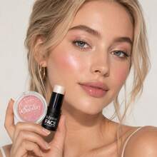 Blush & Highlight Duo Cosmetic Kit, Healthy Glowing Complexion Creator, Lightweight Non‑Greasy Texture, Long‑Lasting Comfortable Finish, Meets Diverse Makeup Demands From Fresh Daily Look To Gorgeous Party Glamorous Styling. - Set - View 9
